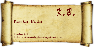 Kanka Buda névjegykártya
